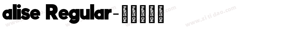 alise Regular字体转换